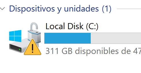 Lỗi dấu chấm than vàng trên ổ đĩa