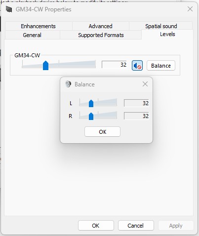 Bước 3: Cuối cùng, bạn điều chỉnh mức âm lượng của kênh trái và kênh phải sao cho chúng cân bằng. Khi hoàn tất, nhấn OK để lưu thay đổi.